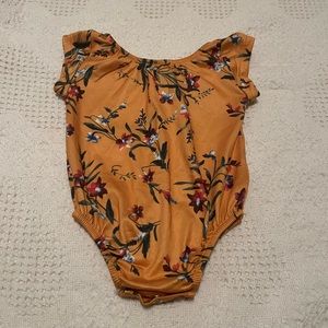 Baileys Blossom yellow floral leotard